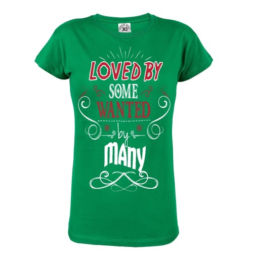 KOSZULKA DAMSKA Z NAPISEM LOVED BY SOME WANTED BY MANY 4