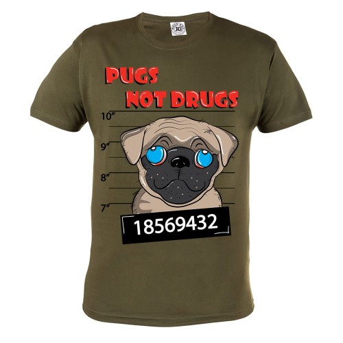 KOSZULKA ŚMIESZNE PUGS NOT DRUGS 3