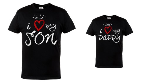 KOSZULKA I LOVE MY SON & I LOVE MY DADDY 