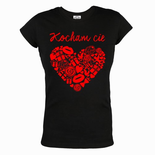 KOSZULKA WALENTYNKOWA PREZENT NA WALENTYNKI DLA NIEJ KOCHAM CIĘ 1