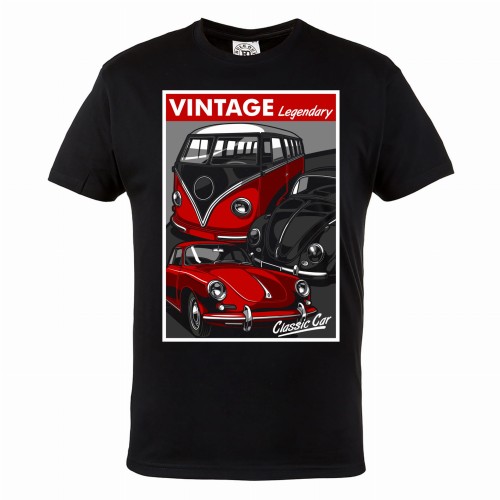 KOSZULKA MOTO MOTORYZACYJNA VINTAGE LEGENDARY CLASSIC CARS AUTA