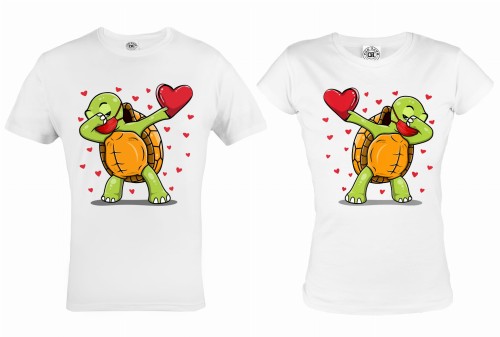 ZESTAW KOSZULEK WALENTYNKOWYCH LOVE PREZENT NA WALENTYNKI ŻÓŁW DAB MASKA SERCE 