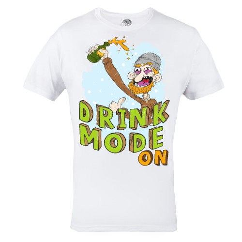 KOSZULKA ŚMIESZNE DRINK MODE ON 2