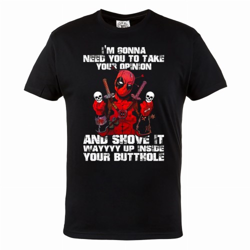 DEADPOOL KOSZULKA MĘSKA DEADPOOL I'M GONNA NEED TO TAKE YOUR OPINION 1