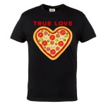 ŚMIESZNA KOSZULKA NA PREZENT PIZZA LOVER TRUE LOVE SERCE