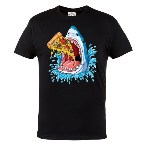 ŚMIESZNA KOSZULKA NA PREZENT PIZZA LOVER SHARK REKIN ŻARŁACZ 1