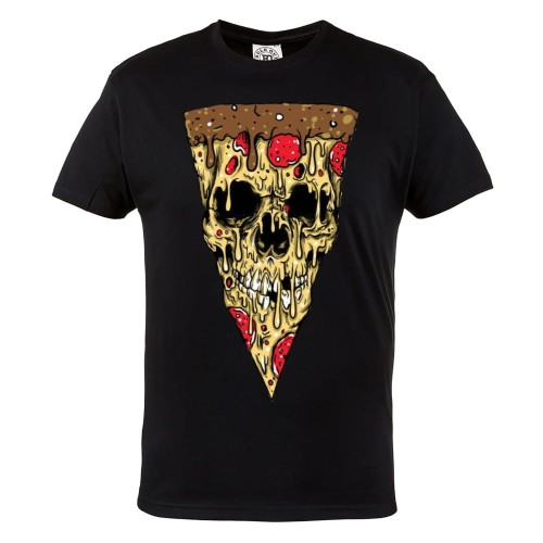 ŚMIESZNA KOSZULKA NA PREZENT PIZZA LOVER CZASZKA SKULL 1