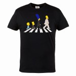 MĘSKA KOSZULKA SERIAL THE SIMPSONS SIMPSONOWIE ABBEY ROAD BART