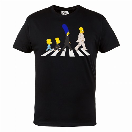 MĘSKA KOSZULKA SERIAL THE SIMPSONS SIMPSONOWIE ABBEY ROAD BART 1