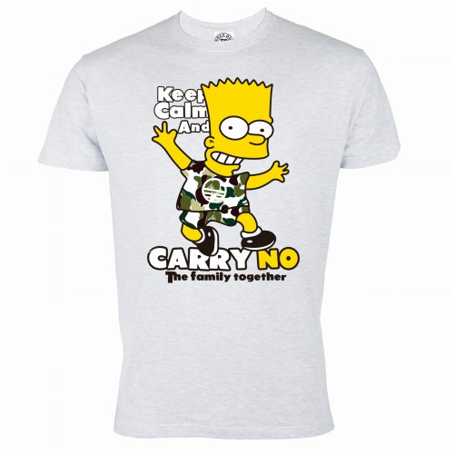 MĘSKA KOSZULKA SERIAL THE SIMPSONS SIMPSONOWIE BART SIMPSON CARRY NO