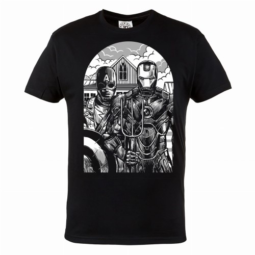 MĘSKA KOSZULKA FILMOWA MARVEL AVENGERS IRON MAN KAPITAN AMERYKA 1