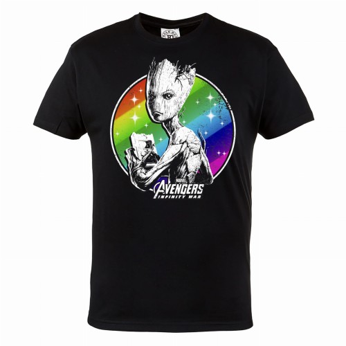 MĘSKA KOSZULKA FILMOWA MARVEL AVENGERS INFINITY WAR STRAŻNICY GALAKTYKI GROOT 