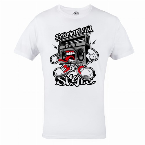 MĘSKA KOSZULKA MUZYCZNA MUZYKA MUSIC BOOMBOX BROOKLYN STYLE 
