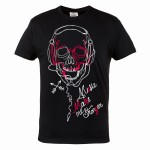 MĘSKA KOSZULKA MUZYCZNA MUZYKA MUSIC MAKES ME STRONGER CZASZKA SŁUCHAWKI