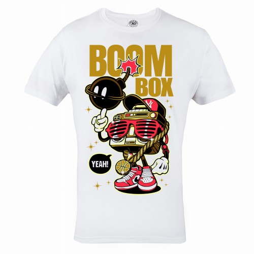 MĘSKA KOSZULKA MUZYCZNA MUZYKA MUSIC RETRO BOOM BOX 