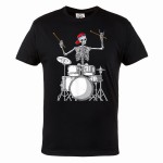 MĘSKA KOSZULKA MUZYCZNA MUZYKA ROCK KOŚCIOTRUP CZACHA PERKUSJA