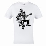 MĘSKA KOSZULKA MUZYCZNA MUZYKA ROCK KOŚCIOTRUP CZACHA GITARA