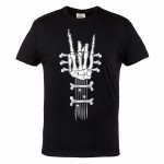 MĘSKA KOSZULKA MUZYCZNA MUZYKA ROCK AND ROLL KOŚCIOTRUP GITARA