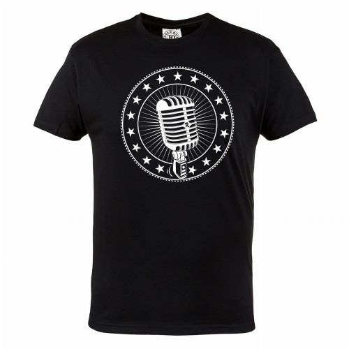 MĘSKA KOSZULKA MUZYCZNA MUZYKA ROCK AND ROLL MIKROFON MIC 1