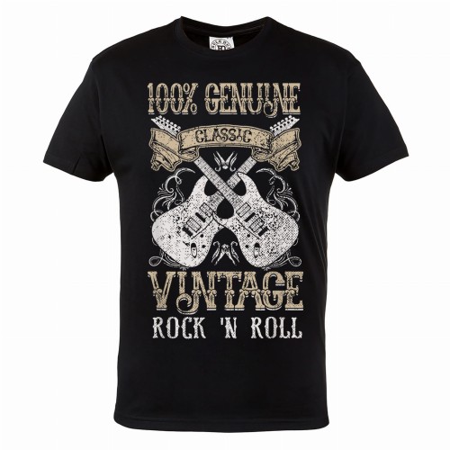 MĘSKA KOSZULKA MUZYCZNA MUZYKA VINTAGE ROCK AND ROLL GITARY 1