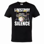 MĘSKA KOSZULKA MUZYCZNA MUZYKA ROCK PERKUSJA I DESTROY SILENCE