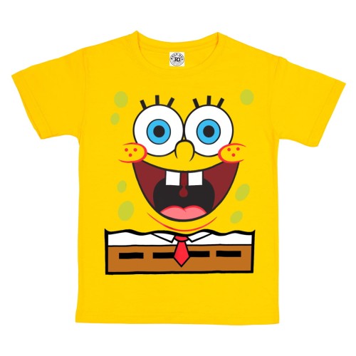 DZIECIĘCA KOSZULKA Z NADRUKIEM SPONGEBOB KANCIASTOPORTY KRAWAT