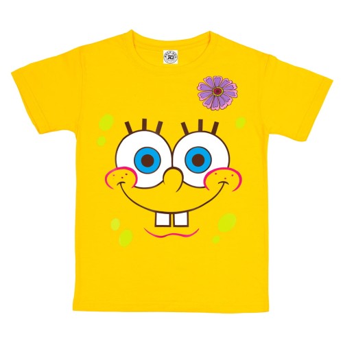 DZIECIĘCA KOSZULKA Z NADRUKIEM SPONGEBOB KANCIASTOPORTY KWIATEK
