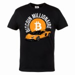 MĘSKA KOSZULKA BITCOIN KRYPTOWALUTY BTC CRYPTO MILIONER LAMBORGHINI