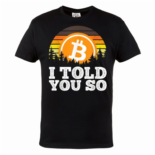 MĘSKA KOSZULKA BITCOIN KRYPTOWALUTY BTC CRYPTO I TOLD YOU SO 1