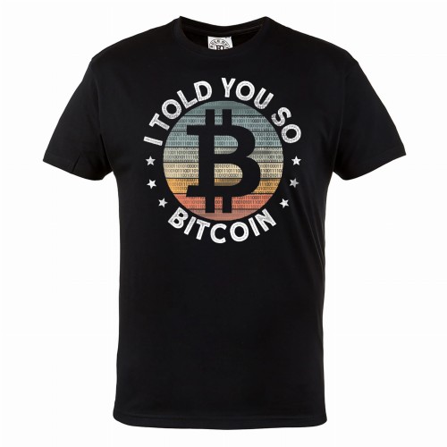 MĘSKA KOSZULKA BITCOIN KRYPTOWALUTY BTC CRYPTO I TOLD YOU SO 1
