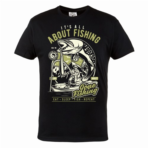 MĘSKA KOSZULKA WĘDKARSKA DLA WĘDKARZA WĘDKARSTWO RYBY FISHING EAT SLEEP FISH REPEAT