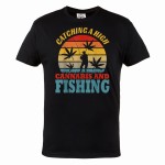 MĘSKA KOSZULKA WĘDKARSKA DLA WĘDKARZA FISHING WĘDKARSTWO RYBY CANNABIS CATCHING A HIGH