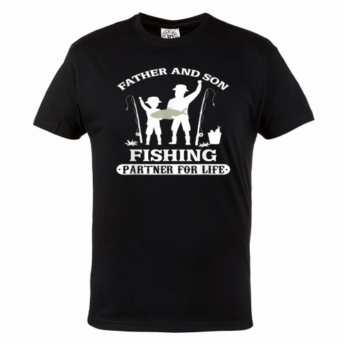 MĘSKA KOSZULKA WĘDKARSKA DLA WĘDKARZA RYBY OJCIEC I SYN  FISHING PARTNER FOR LIFE 1
