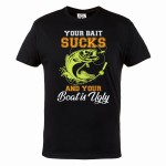 MĘSKA KOSZULKA WĘDKARSKA DLA WĘDKARZA FISHING WĘDKARSTWO RYBY YOUR BOAT IS UGLY