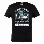 MĘSKA KOSZULKA WĘDKARSKA DLA WĘDKARZA WĘDKARSTWO RYBY FISHING DRINKING