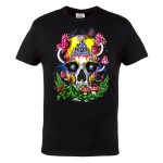 MĘSKA KOSZULKA CANNABIS MARIHUANA ZIOŁO WEED MUSHROOMS HIGH ODLOT CZASZKA