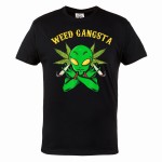 MĘSKA KOSZULKA CANNABIS MARIHUANA ZIOŁO JOINT HIGH ODLOT WEED  GANGSTA ALIEN