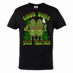 MĘSKA KOSZULKA CANNABIS MARIHUANA ZIOŁO WEED JOINT HIGH ODLOT GOOD BUDS STICK TOGETHER