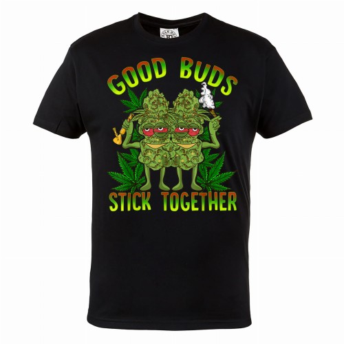 MĘSKA KOSZULKA CANNABIS MARIHUANA ZIOŁO WEED JOINT HIGH ODLOT GOOD BUDS STICK TOGETHER