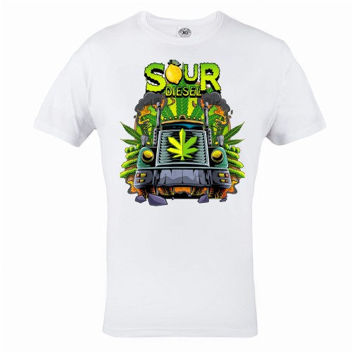 MĘSKA KOSZULKA CANNABIS MARIHUANA ZIOŁO WEED JOINT HIGH SOUR DIESEL