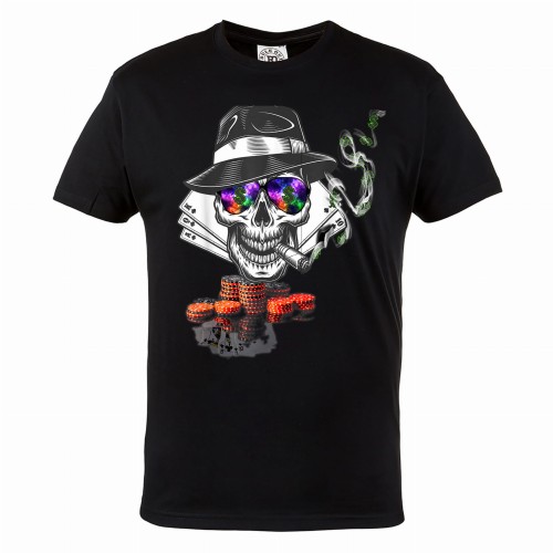 MĘSKA KOSZULKA POKER TEXAS HOLDEM KARTY KASYNO ŻETONY CZACHA