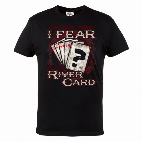 MĘSKA KOSZULKA POKER TEXAS HOLDEM KARTY TALIA KASYNO THE ONLY THING I FEAR IS THE RIVER CARD 1