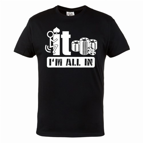 MĘSKA KOSZULKA POKER TEXAS HOLDEM KARTY KASYNO I'M ALL IN 1