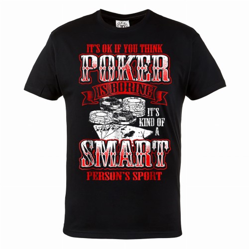 MĘSKA KOSZULKA POKER TEXAS HOLDEM KARTY TALIA KASYNO IT'S KIND OF A SMART PERSON'S SPORT