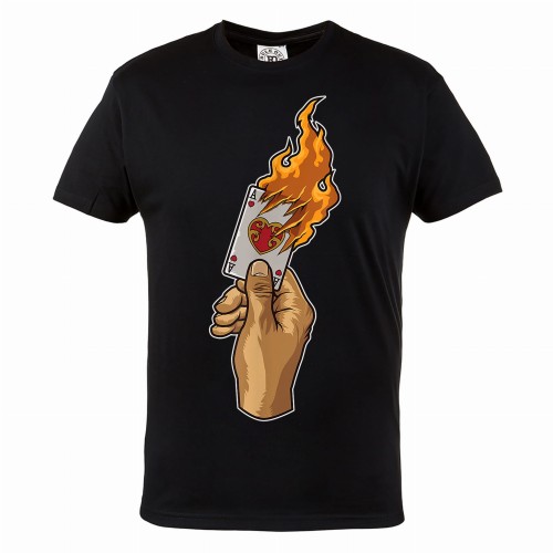 MĘSKA KOSZULKA POKER TEXAS HOLDEM KARTY KASYNO AS KIER FIRE 1