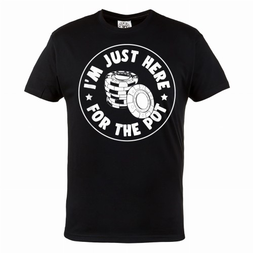 MĘSKA KOSZULKA POKER TEXAS HOLDEM KARTY KASYNO ŻETONY I'M JUST HERE FOR THE POT 1