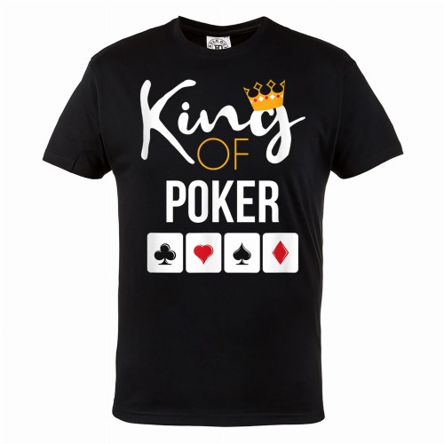 MĘSKA KOSZULKA POKER TEXAS HOLDEM KARTY KASYNO KRÓL POKERA KING OF POKER 1