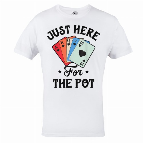 MĘSKA KOSZULKA POKER TEXAS HOLDEM KARTY TALIA KART KASYNO JUST HERE FOR THE POT 1