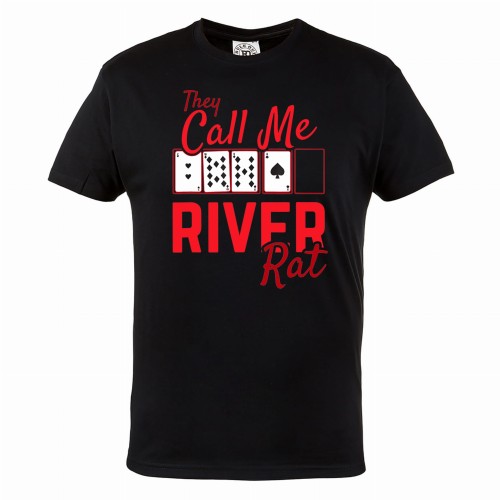 MĘSKA KOSZULKA POKER TEXAS HOLDEM KARTY KASYNO THEY CALL ME RIVER RAT 1