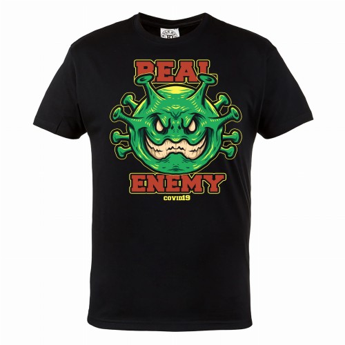MĘSKA KOSZULKA KORONAWIRUS COVID 19 REAL ENEMY 1